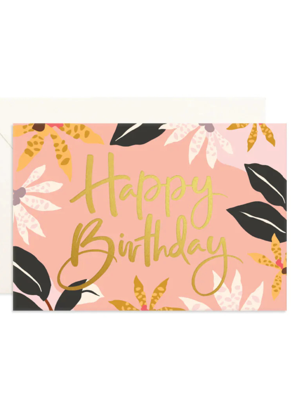 Happy Birthday Orchids Mini Greeting Card