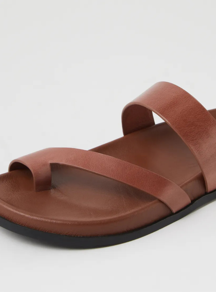 Haulen Leather Sandals - Walnut