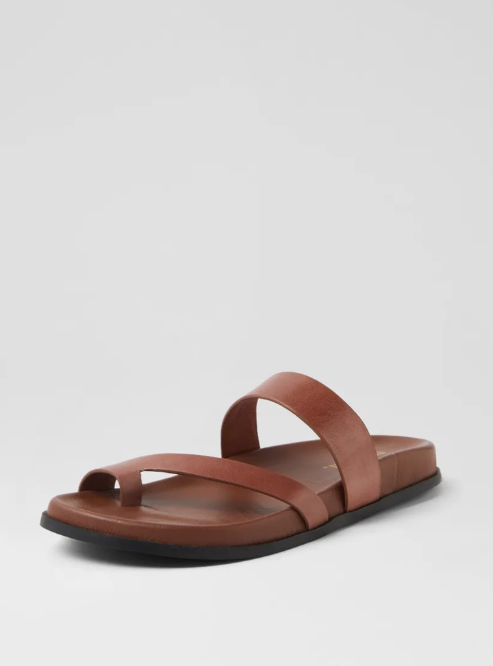 Haulen Leather Sandals - Walnut