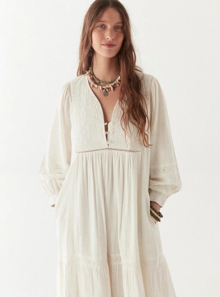 Amalia Dress - Mosaique Ivory