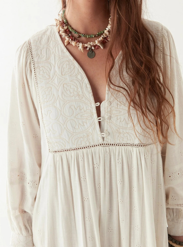 Amalia Dress - Mosaique Ivory