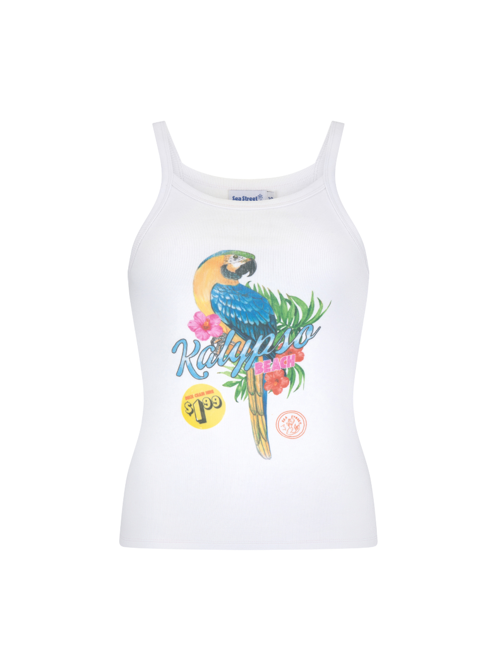 Kalypso Beach Singlet - White