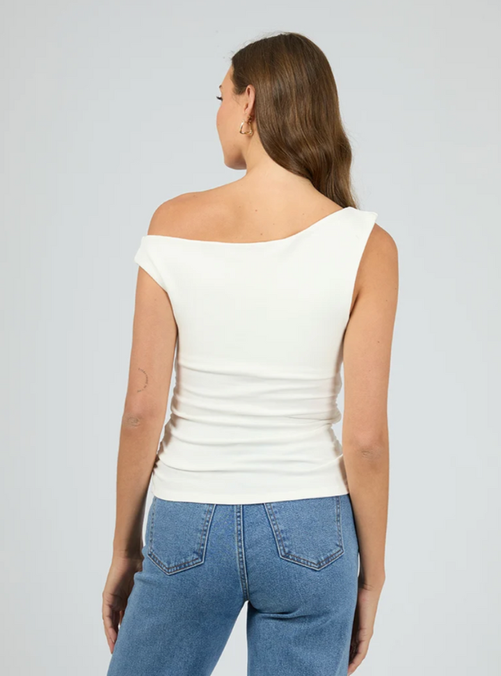 Kylie Off The Shoulder Top - Vintage White