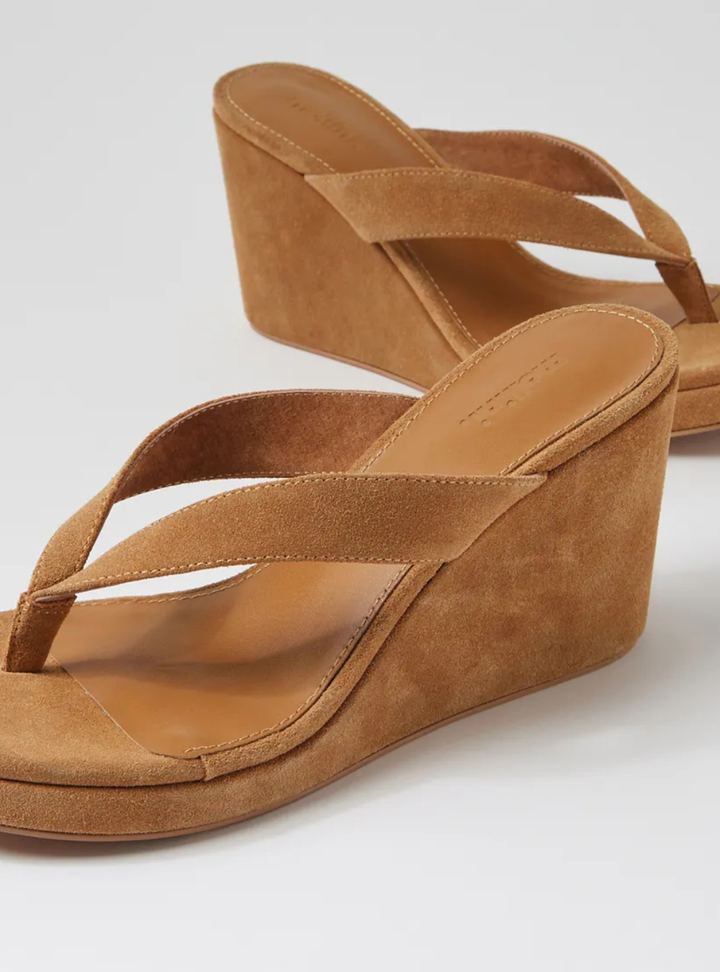 Kyrie Suede Sandals - Caramel