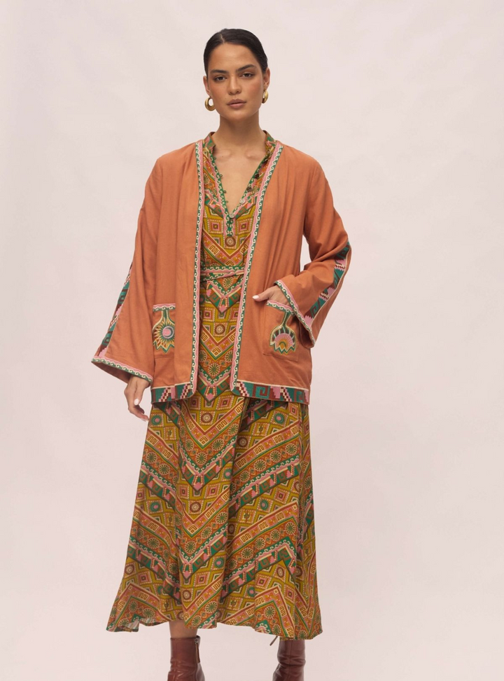 Janis Linen Jacket - Sandstone