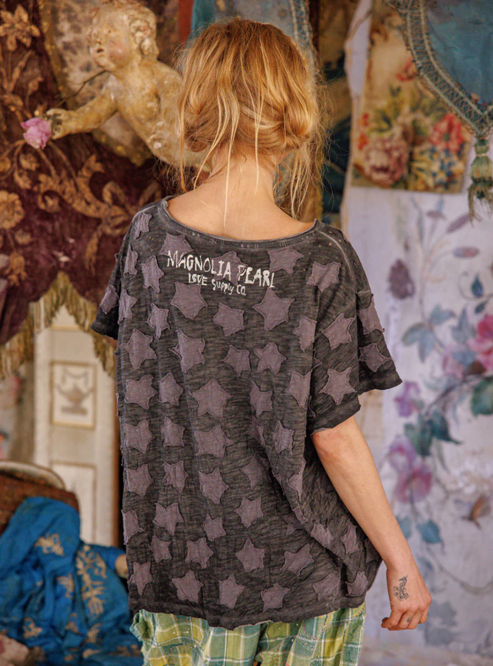 Magnolia Pearl Little Star Appliqué Tee 1991 - Twilight