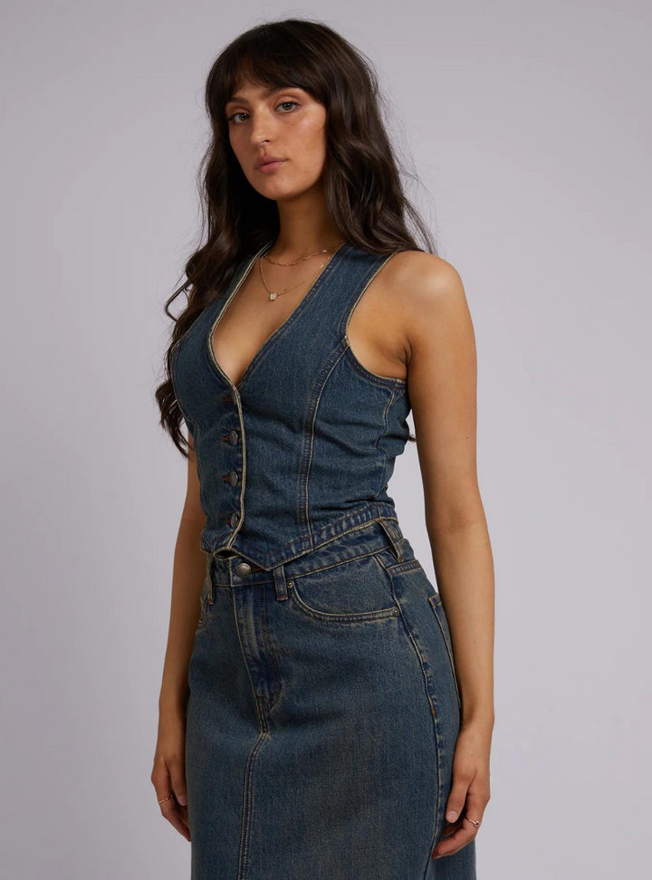 Louie Vest - Dirty Denim
