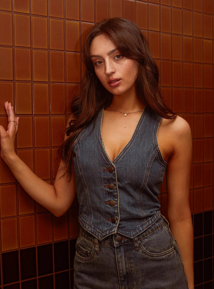 Louie Vest - Dirty Denim
