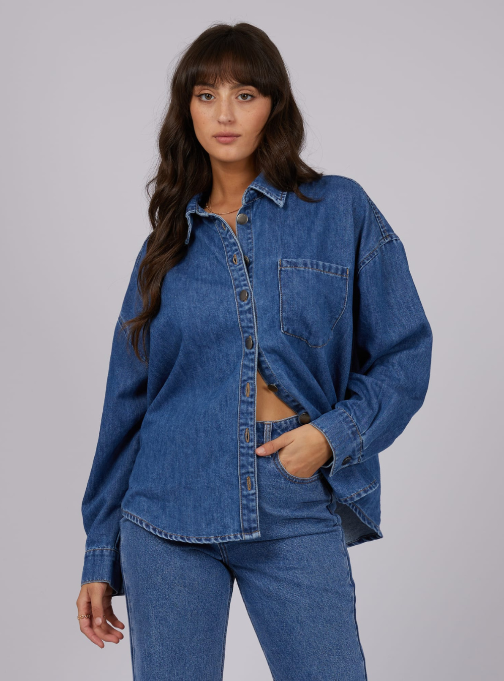Maci Denim Shirt - Heritage Blue