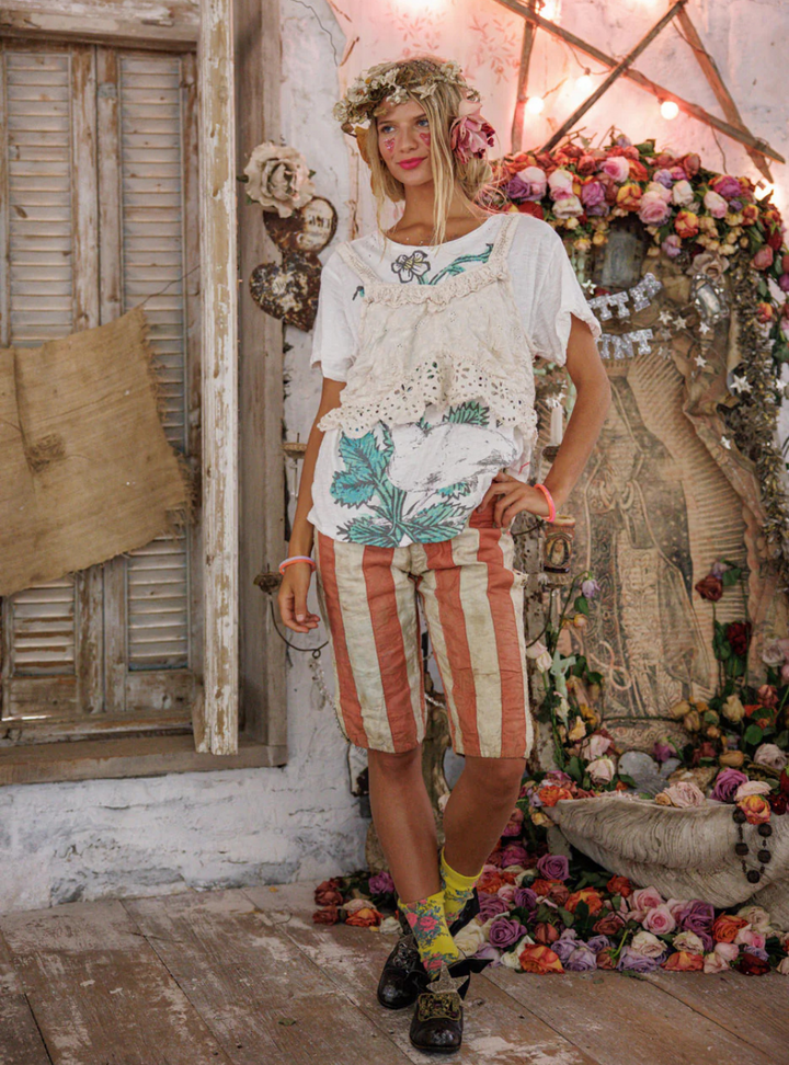 Magnolia Pearl Olive Eyelet Ruffle Cami 402 - Moonlight