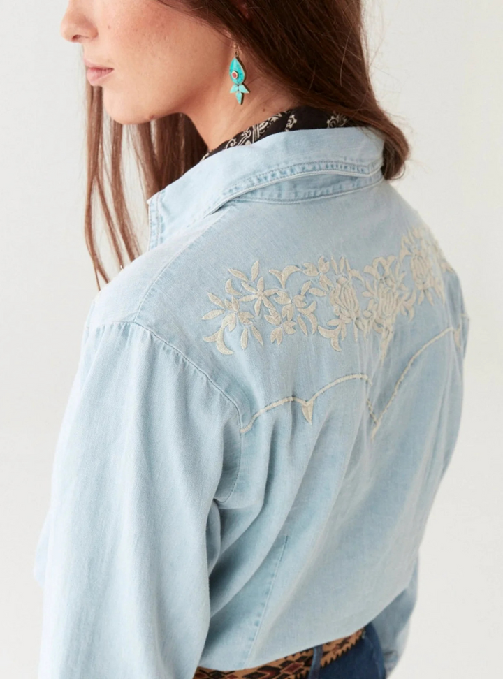 Austin Blouse - Mustang Blue