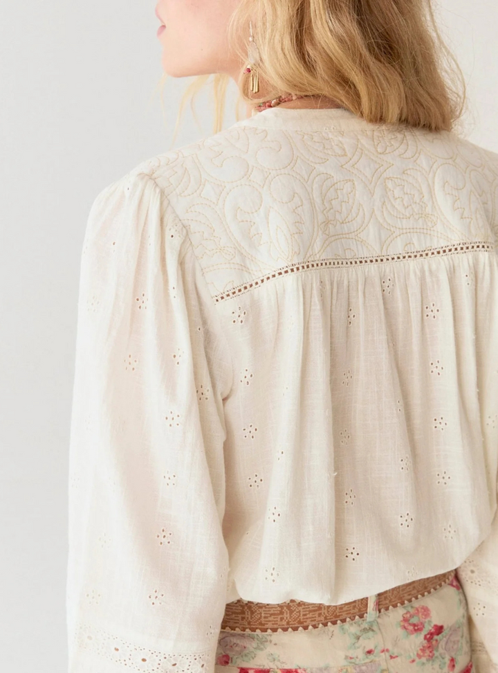 Colette Blouse - Mosaique Ivory