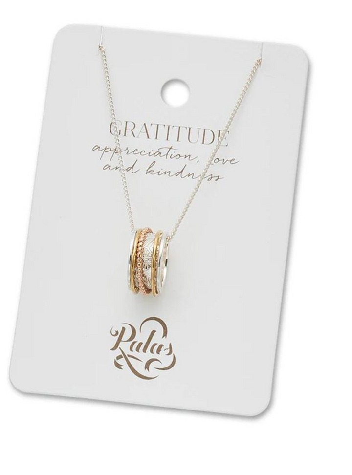 Gratitude Meditation Spinning Necklace