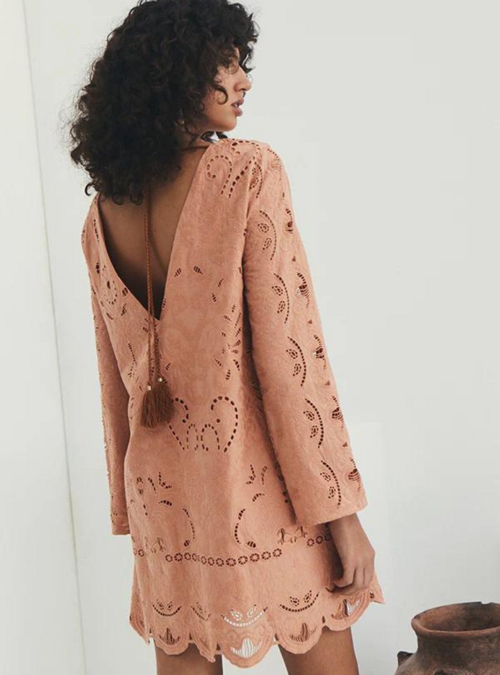Nora Embroidery Mini Dress
