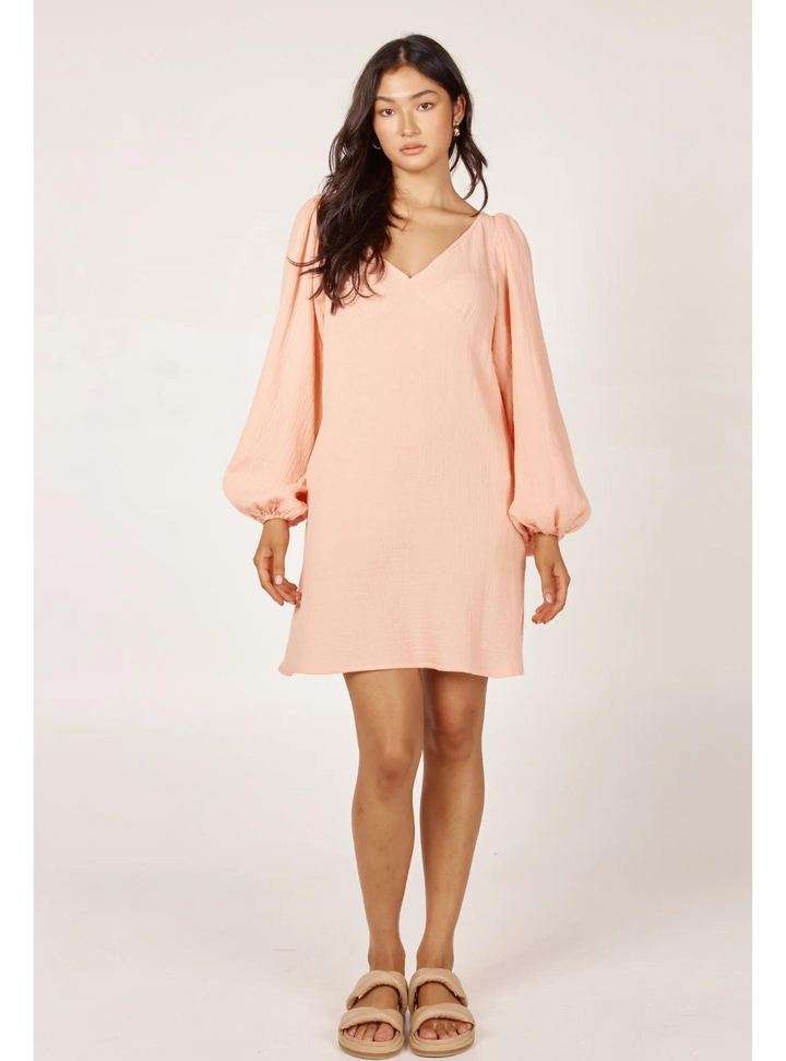 Sara Mini Dress - Peach