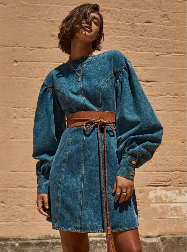 Waterlily Denim Mini Dress