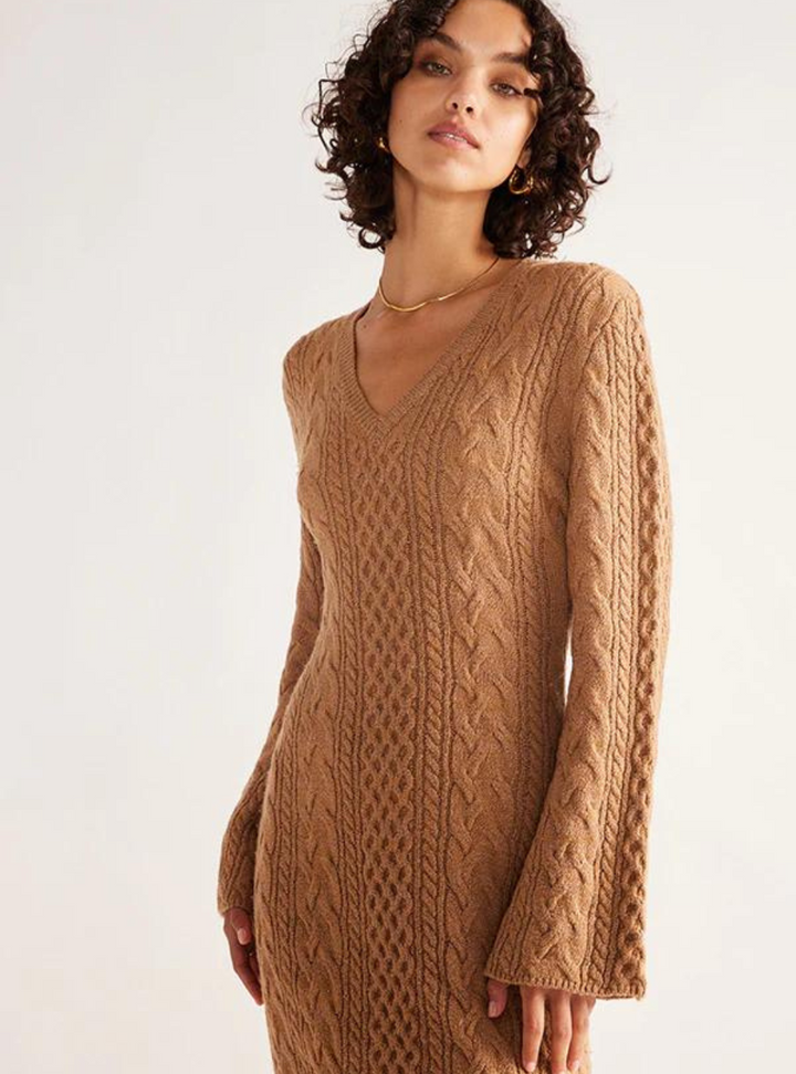 Audrey Knit Maxi Dress - Falafel