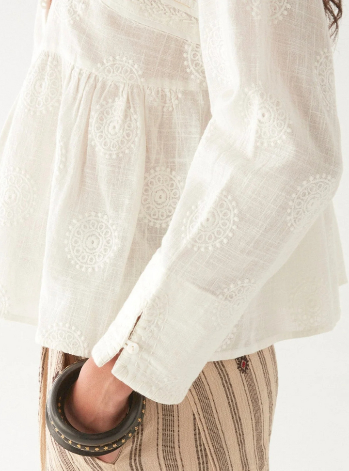 Ariana Blouse - Mosaique Ivory