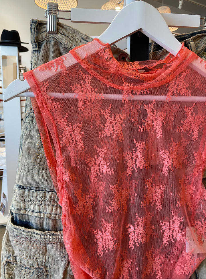 Nice Try Solid Muscle Tank - Thriving Coral