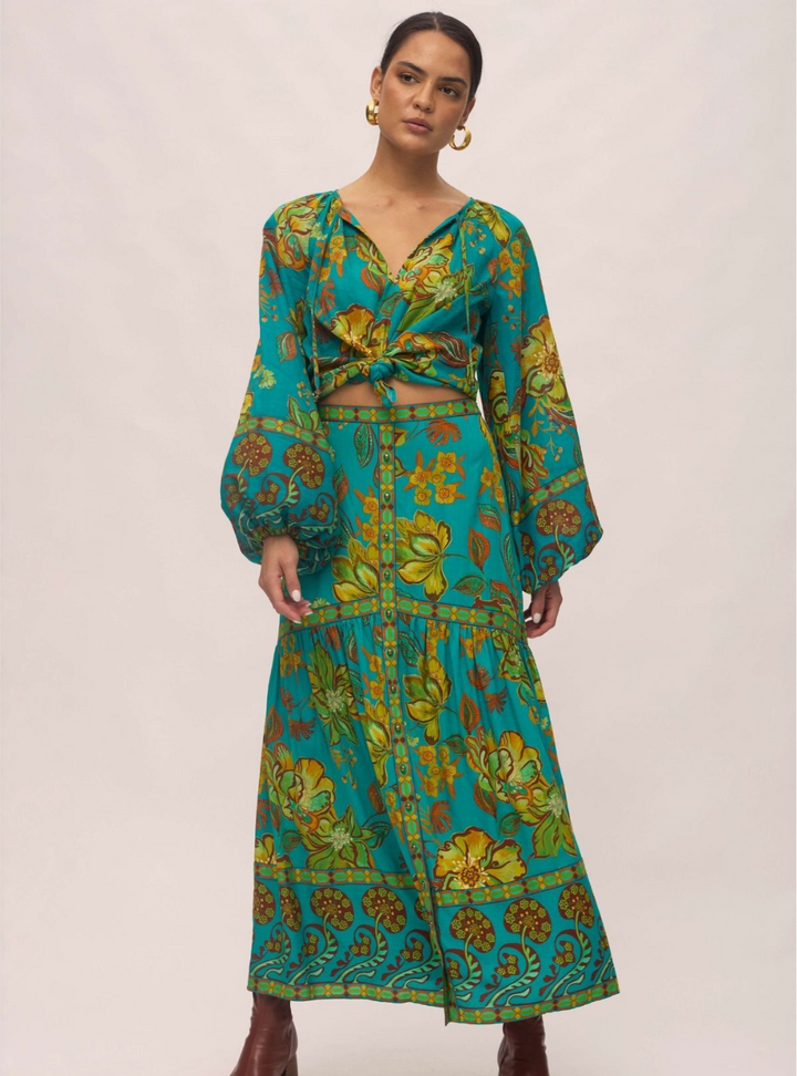 Matilda Maxi Skirt - Peacock