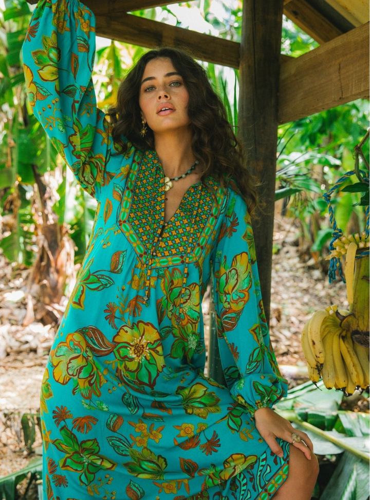 Orion Maxi Dress - Peacock