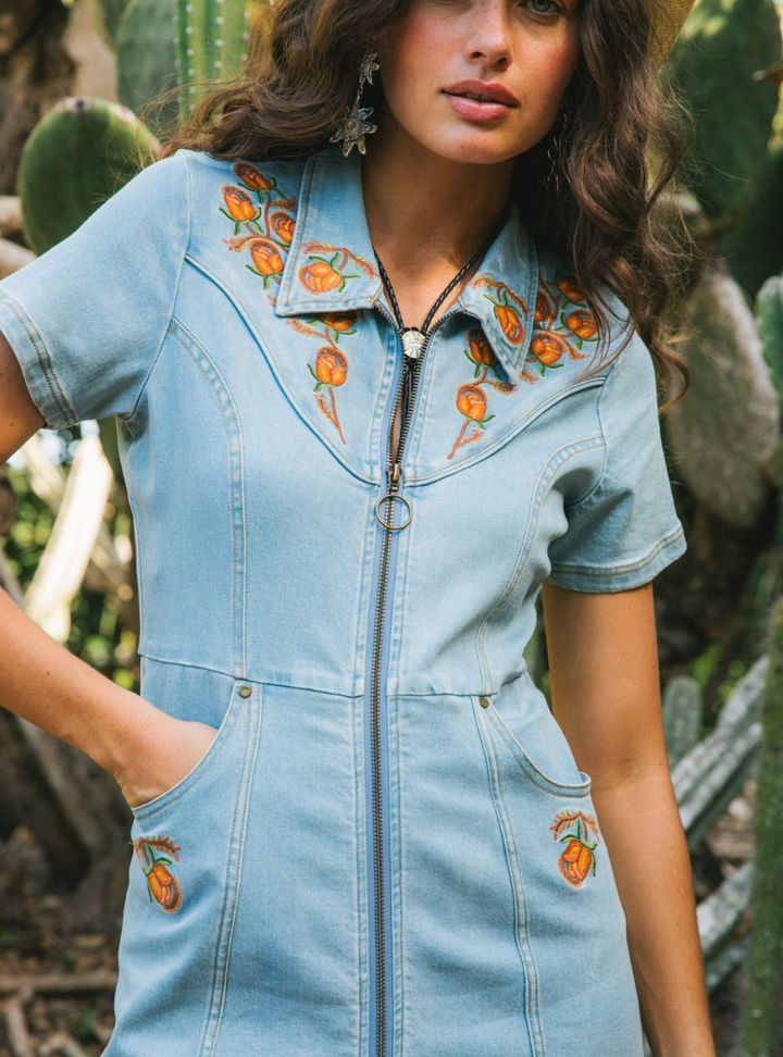 Bambi Midi Dress - Denim