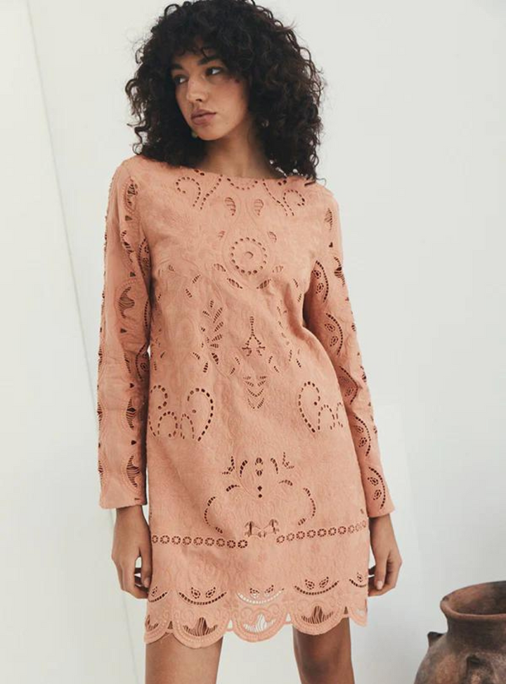 Nora Embroidery Mini Dress