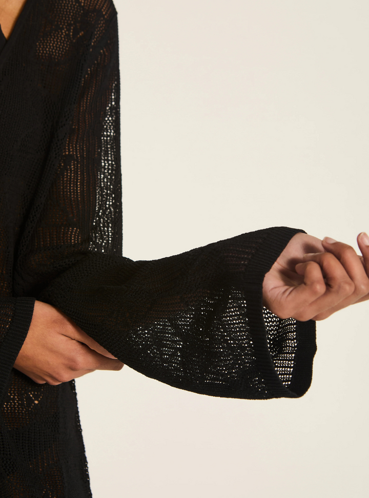 Odette Mini Kaftan - Black