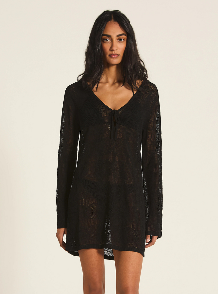 Odette Mini Kaftan - Black