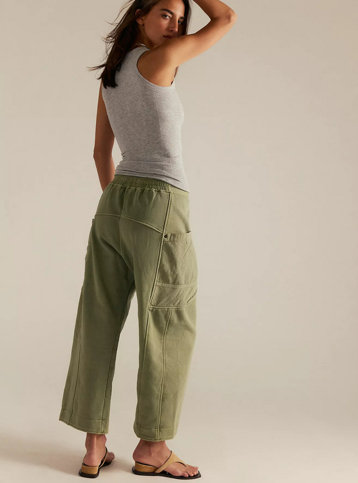 Jet Set Knit Pull-On Pants - Oil Green