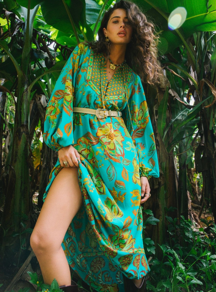 Orion Maxi Dress - Peacock