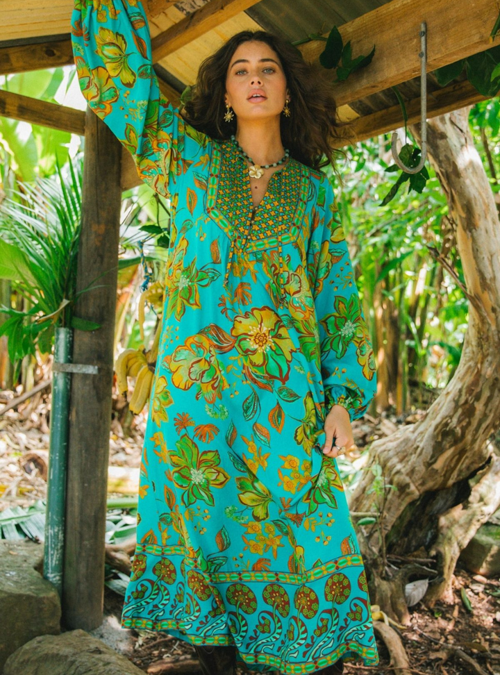 Orion Maxi Dress - Peacock