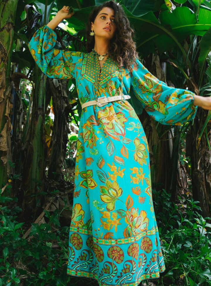 Orion Maxi Dress - Peacock