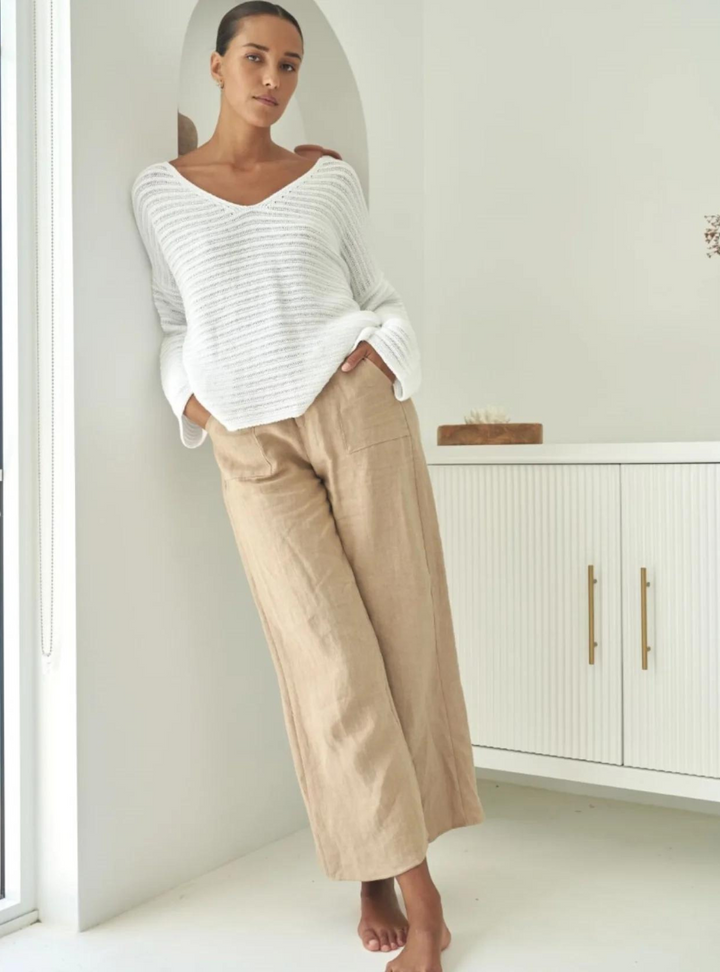 Jude Linen Pants - Taupe