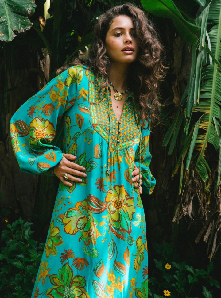 Orion Maxi Dress - Peacock