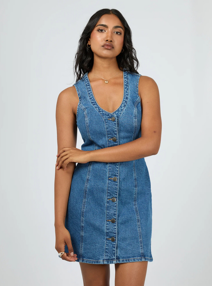Peta Mini Dress - Heritage Blue