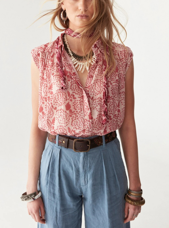 Lea Blouse - Pink Martini