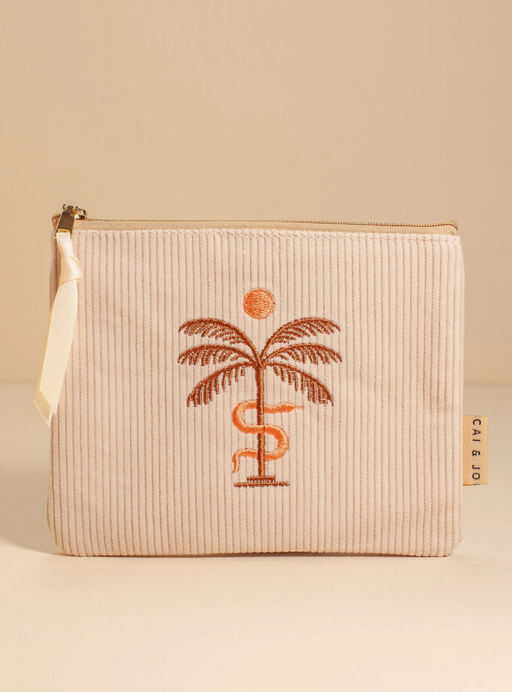 Corduroy Pouch - Stone