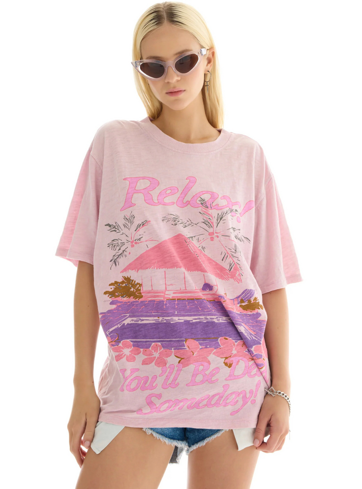 Relax Someday Tee - Pale Pink