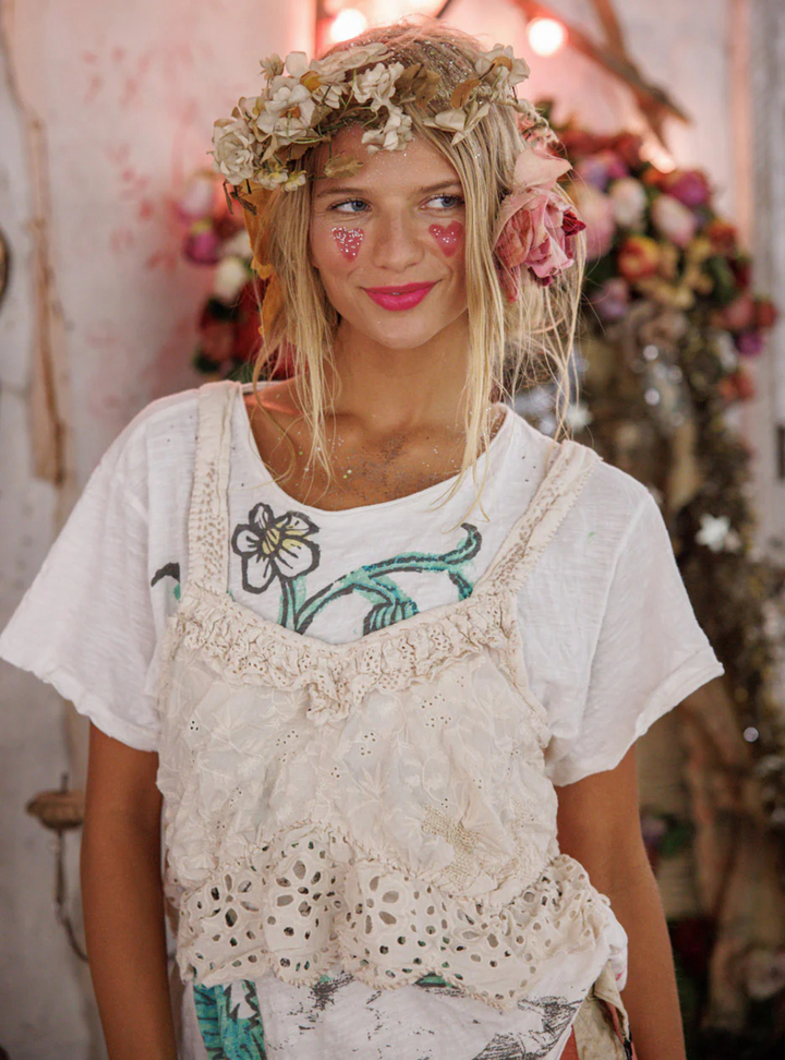 Magnolia Pearl Olive Eyelet Ruffle Cami 402 - Moonlight