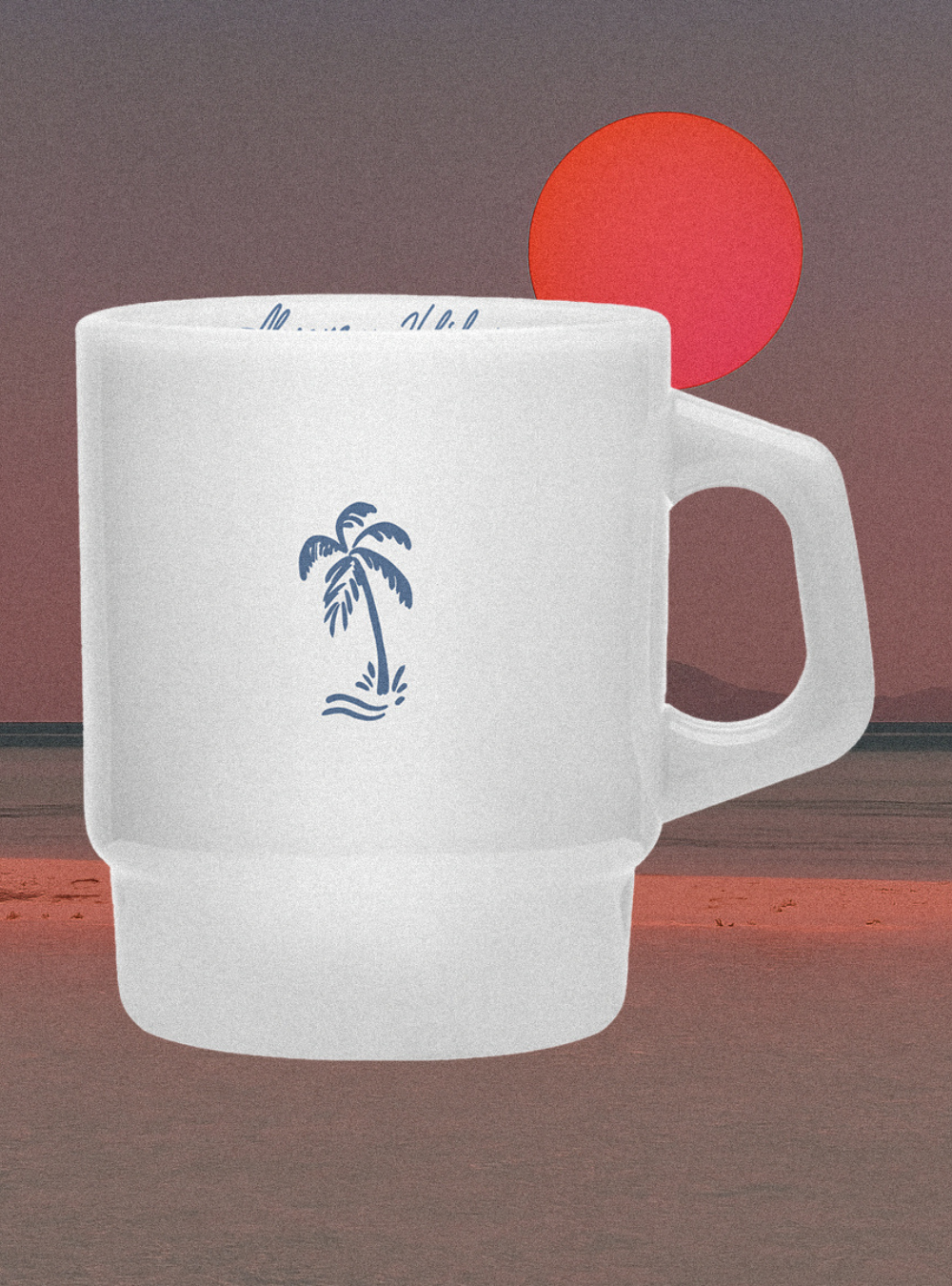 Icon Palm Jade Glass Mug