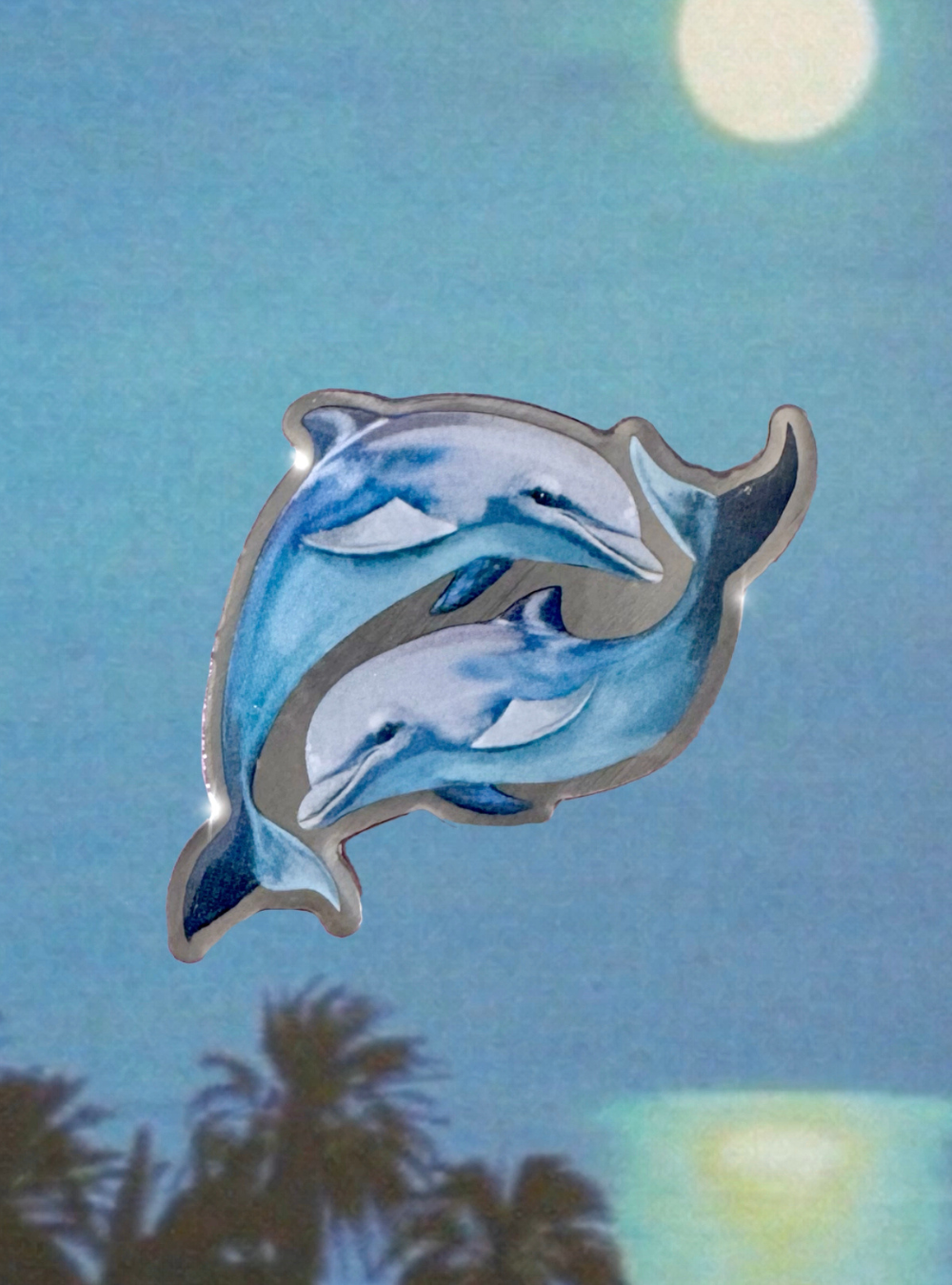 Yin Yang Dolphin Enamel Pin