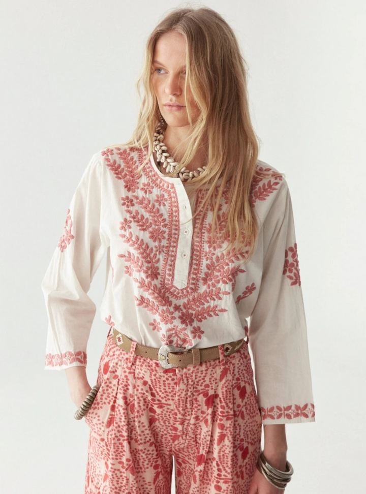 Shyla Blouse - Chikan Blossom