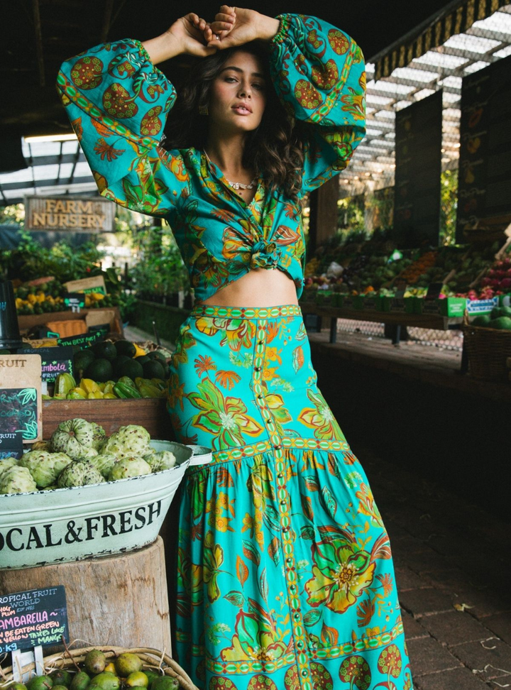 Matilda Maxi Skirt - Peacock