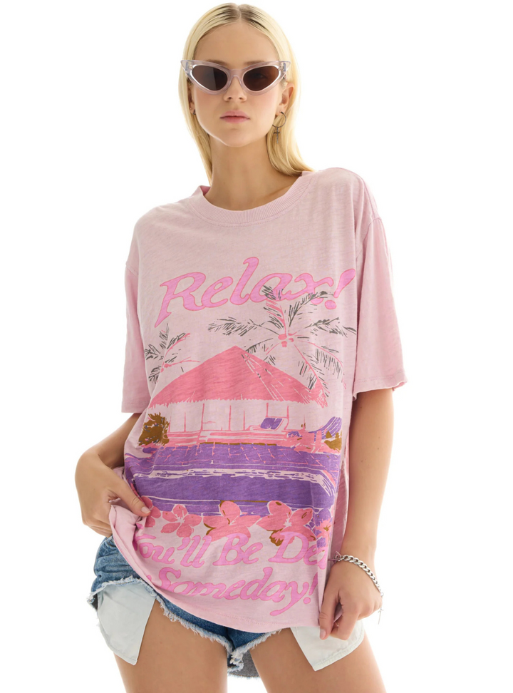 Relax Someday Tee - Pale Pink