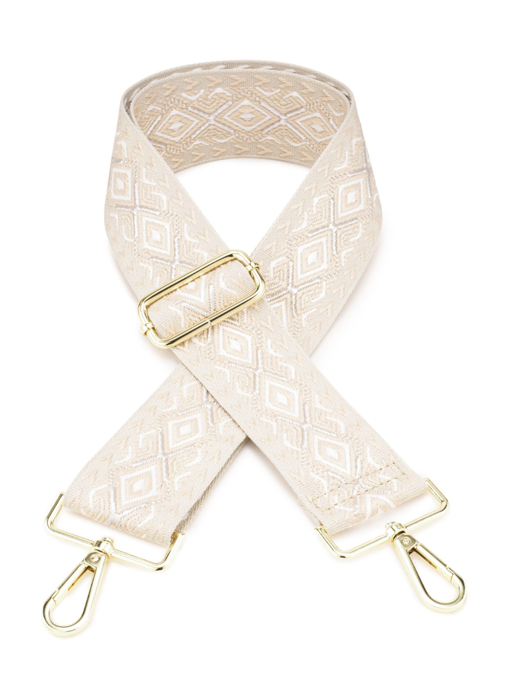 Aztec Bag Strap - Natural/Gold