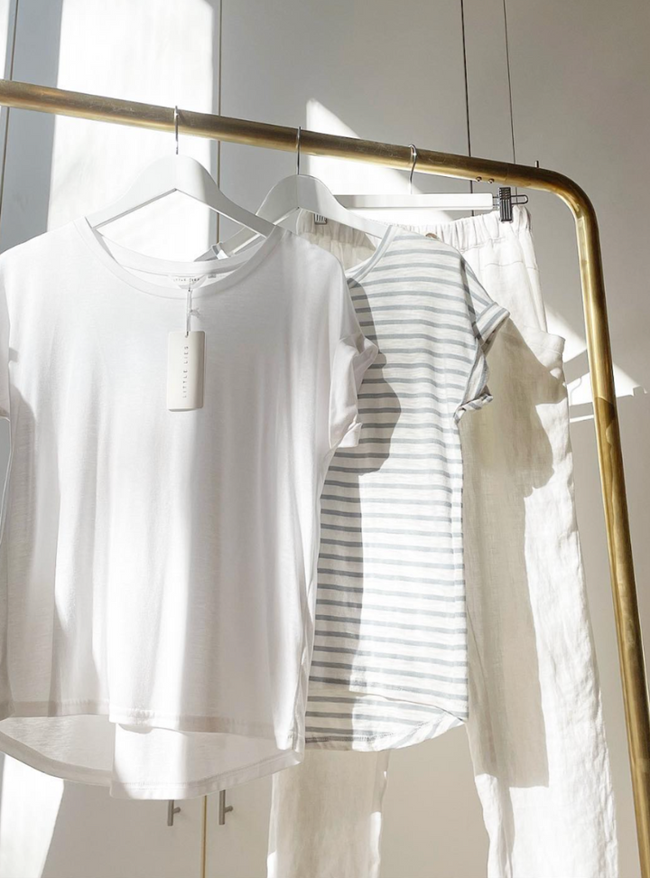 Roll Sleeve Tee - White