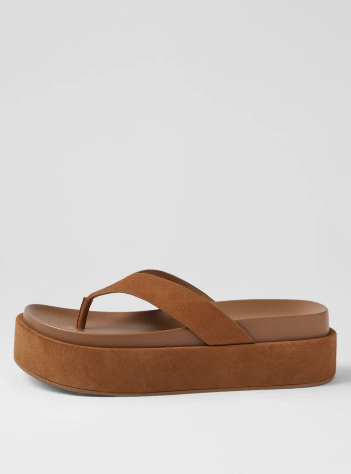 Tamarah Suede Thongs - Fawn