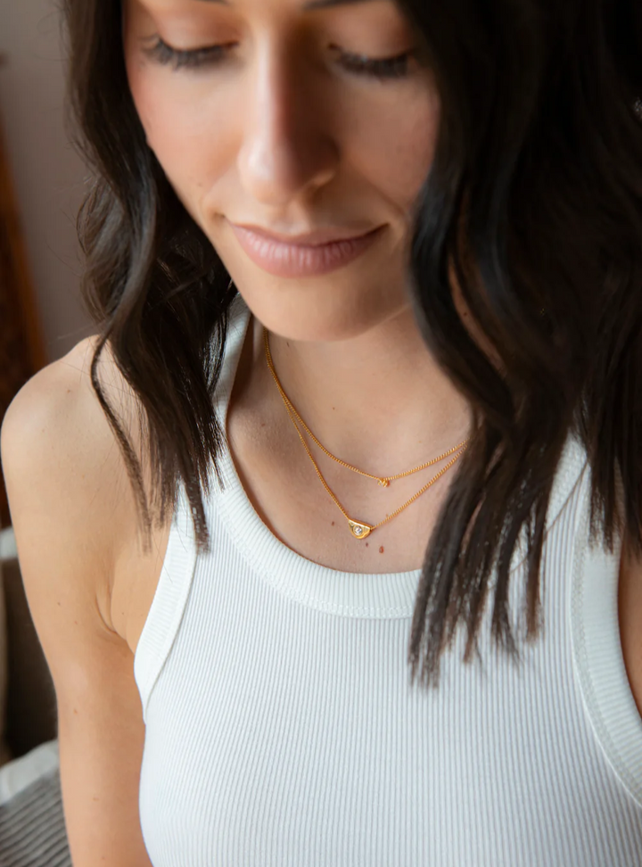 Tiny Love Letter Necklace - O