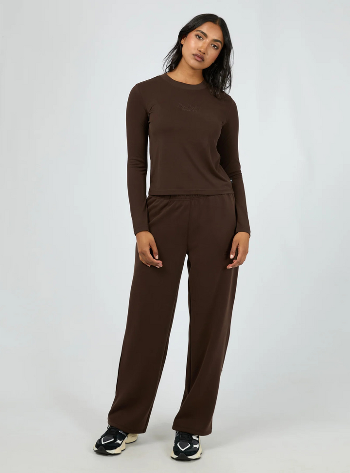Luxe Active Long Sleeve Top - Brown